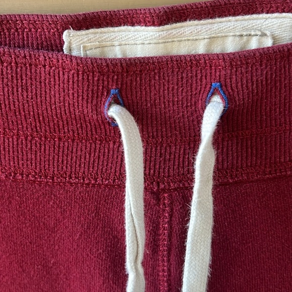 Hollister Y2K Sz M Spell Out Wide Leg Low-rise Joggers Burgundy Blue - Picture 5 of 9